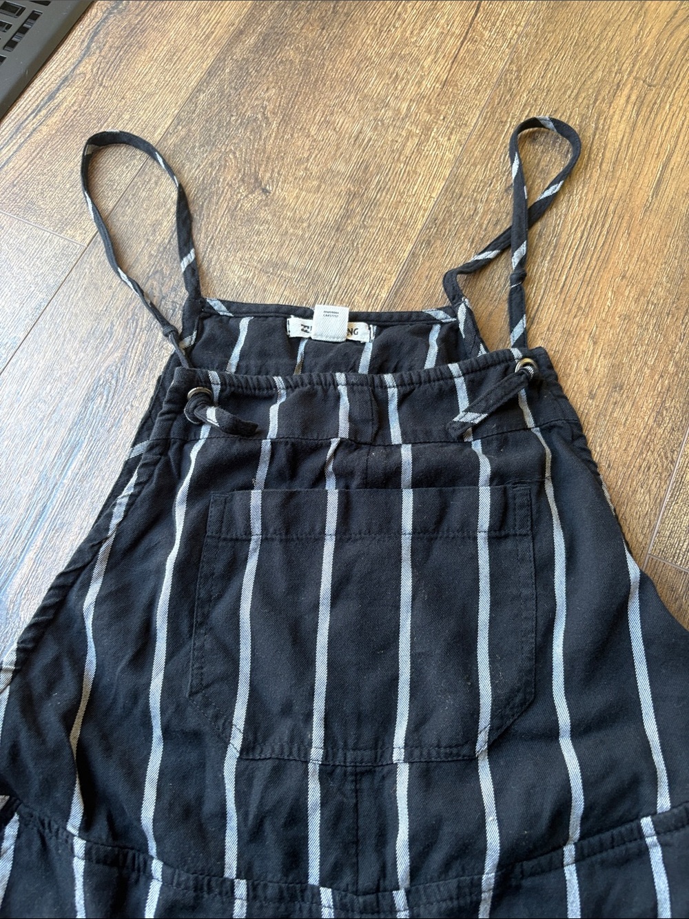 Billabong Black & White Vertical Stripe Romper - Picture 2 of 5